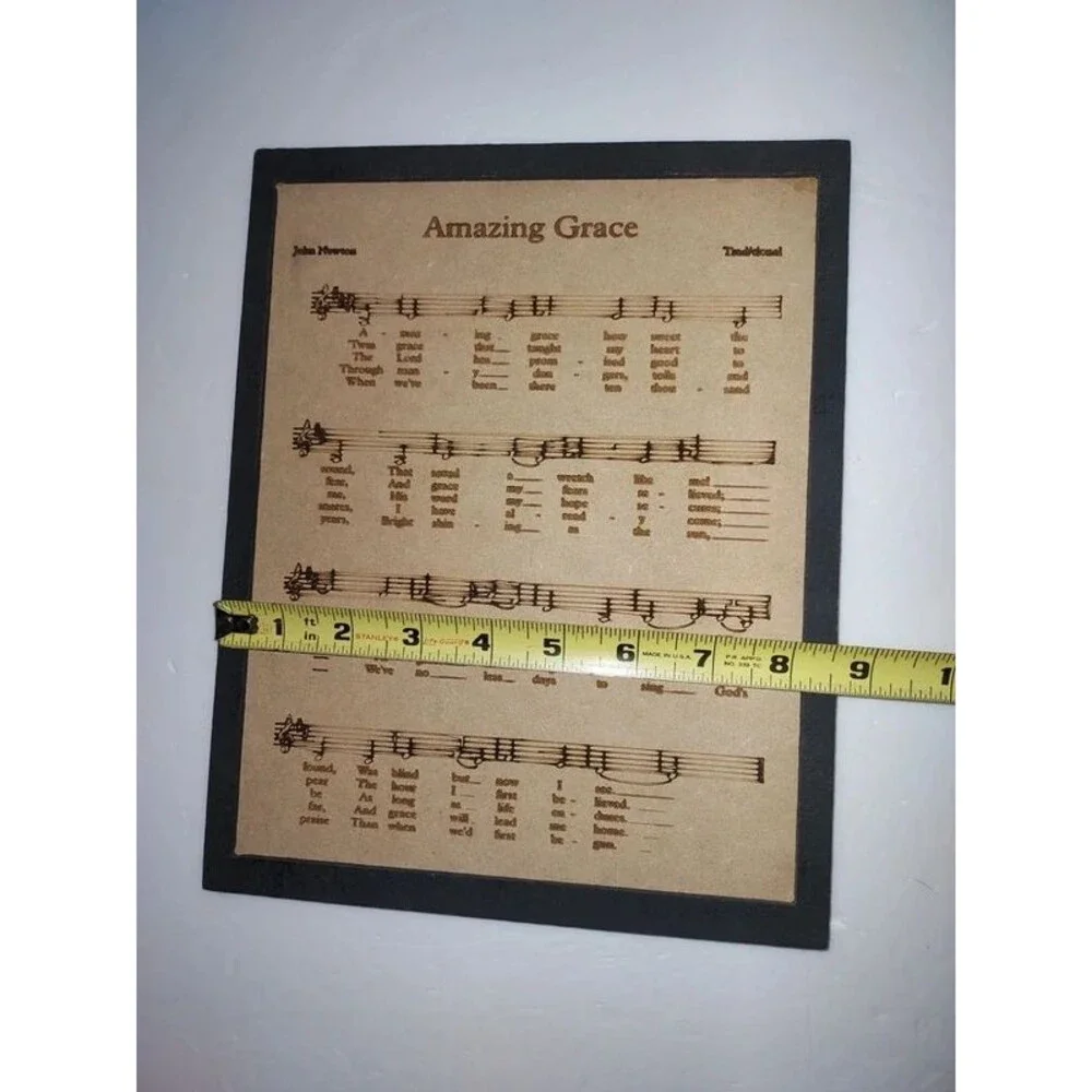 Amazing Grace sheet music vintage style picture - NEW